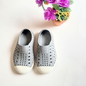 Native Jefferson Water Friendly Slip On Kids Toddler Shoe Grey